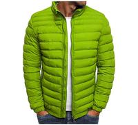 Veste matelassée pour homme - Couleur unie - Décontractée - Confortable et chaude - Doudoune tendance - Col montant - Veste matelassée - Fermeture éclair - Coupe droite - Veste thermique - Veste de
