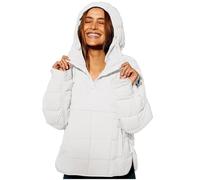 Veste matelassée surdimensionnée Dolman à capuche pour femme - Manteau chaud léger et chaud pour l'automne et l'hiver, blanc, 3XL