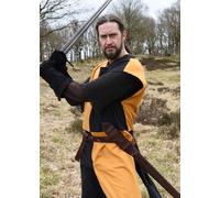 Veste Médiévale Eckhart, Mi-Parti, Jaune/Noir