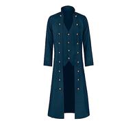 Veste Médiévale Homme Rétro Manteau Steampunk Col Montant Blouson Gothique Grande Taille Punk Vintage Base Costume Halloween Vêtements Boutons Cour Carnaval Cosplay Renaissance Victorienne
