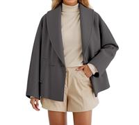 Veste Mi Saison Femme - Manteau Court croisé décontracté pour Femme avec col Trench léger pour Un Style automnal extérieur Mode