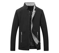 Veste Mi-Saison Homme - Hommes mode décontracté couleur unie mince veste casquette moins col manteau veste haut chemisier Veste Homme Paillettes