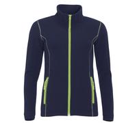 Veste Micropolaire Zippée Homme - 00586 - Bleu Marine Et Vert