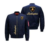 Veste Militaire Homme Lam -bo.RGhi. ni, Décontracté Cargo Militaire, Jacket de L'aviateur pour Outdoor Décontracté, Saison(Navy Blue,L)