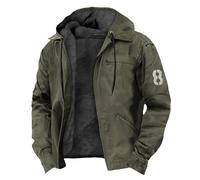 Veste Militaire Homme Multi-Poches, Veste Tactique Homme Manches Longues Blouson A Capuche Doudoune Chaud Gilet Fermeture Éclair Manteau Décontracté Manteau Outdoor De Pluie Coupe-Vent