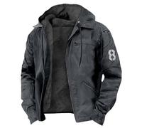 Veste Militaire Homme Multi-Poches, Veste Tactique Homme Manches Longues Blouson A Capuche Doudoune Chaud Gilet Fermeture Éclair Manteau Décontracté Manteau Outdoor De Pluie Coupe-Vent