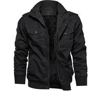 Veste Militaire Homme US Army Hiver Chaude Grande Taille de Travail Coton Polaire Légère Vintage Blouson Capuche Tactique Extérieure Cargo Décontractée Coupe-Vent Bleu