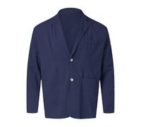 Veste moderne en lin pour homme - Couleur unie - Veste de loisirs avec poches et 2 boutons - Veste légère à revers classique - Veste de costume d'affaires - Veste d'affaires - Costume pour homme, bleu