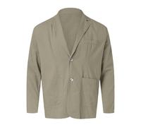Veste moderne en lin pour homme - Couleur unie - Veste de loisirs avec poches et 2 boutons - Veste légère à revers classique - Veste de costume d'affaires - Veste d'affaires - Costume pour homme