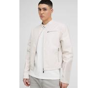 Veste motard ample homme - ecru - L, ecru