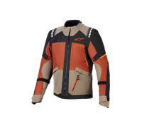 Alpinestars Veste textile Andes V4 Drystar® – Imperméable – 3XL Homme Marron foncé/Rouge/Noir