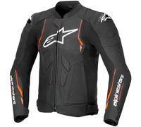 Veste Moto Alpinestars En Cuir Dusk Airflow - Noir/Rouge Fluo 31005251030