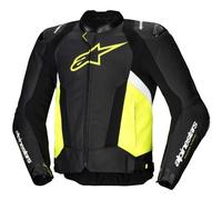 Veste Moto Alpinestars En Cuir Missile V3 Airflow - Noir/Jaune Fluo/Blanc 31