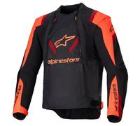 Veste Moto Alpinestars Estivale T-Stunt Air Avec Protections Noir Rouge Fluo