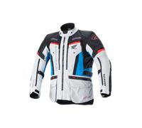 Alpinestars Honda Bogota Pro Drystar Veste textile de moto imperméable, gris-rouge-bleu, taille S pour homme