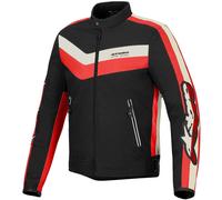 Veste Moto Alpinestars T-Dyno Résistante À L'Eau - Noir/Rouge Brillant/Écru