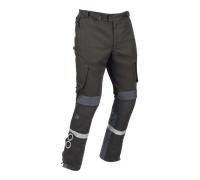 Bering Halifax 17353 Pantalon textile de moto imperméable, noir-gris, taille 2XL pour homme
