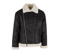 Veste moto en peau de mouton Urban Classics Noir M