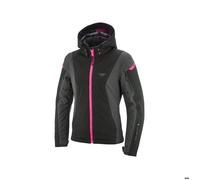 Ixon Burning Veste textile de moto pour dames, noir-gris-rose, taille S pour femmes