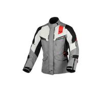 Veste textile femme MACNA ZASTRA gris-noir-rouge L