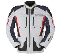 Furygan Brevent 3in1 Veste textile de moto, Gris clair/bleu/rouge, Taille M