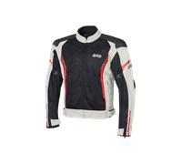 GMS Samu Mesh Veste textile moto, noir-gris-rouge, taille 3XL