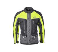 GMS Twister Neo veste textile de moto imperméable, noir/jaune, Taille 3XL