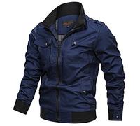 Veste Moto Homme Vestes demi-saison Hiver Blousons d'aviateur course Manteaus en softshell jean couleur unie poches chic Style universitaire baseball respirante imperméable