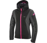 Ixon Burning Veste textile de moto pour dames, noir-gris-rose, taille L pour femmes