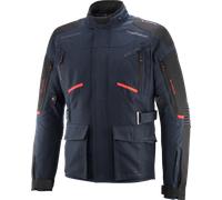 Ixon Midgard Veste textile imperméable à l’eau pour moto, rouge-bleu, taille M pour homme