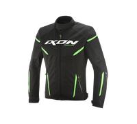 Ixon Striker 2 Air WP Veste textile de moto imperméable, noir-vert, taille XL pour homme