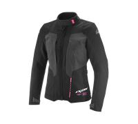 Ixon Tyr parka textile moto pour dames imperméable, Noir/Gris/Rose, Taille L
