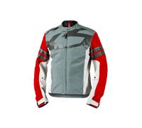 IXS Rapid-STX 2.2 Veste textile moto imperméable, Gris/Bleu/Rouge, Taille XS