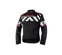 IXS Rapid-STX 2.1 Veste textile moto imperméable, Noir/Gris/Rouge, Taille S