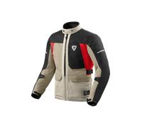 Revit Convergent H2O Veste textile moto imperméable, Sable/Rouge, Taille XL