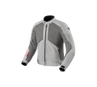 Revit Torque 3 H2O Veste textile moto imperméable, Gris clair/rouge, Taille M
