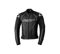 Veste cuir moto RST S1 CE - noir/blanc - M L