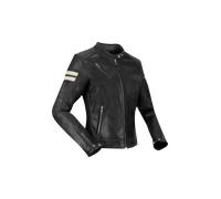 Segura Romeo Blouson en cuir de moto pour femmes, noir-blanc, taille 44