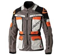 RST Pro Series Adventure-Xtreme Veste textile de moto, Gris/Orange, Taille S