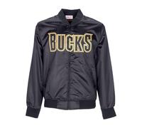 Veste NBA Big Face 4.0 Satin pour hommes Hardwood Classics Milbuc Noir/couleurs originales de l'equipe BLACK/ORIGINAL TEAM COLORS XL