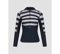 T-shirt néoprène Helly Hansen Waterwear Half Zip manche longue bleu marine blanc femme - S