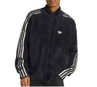 ADIDAS ORIGINALS Veste mi-saison 'FAUX MOHAIR CLASSIC' noir / blanc, Taille L