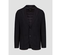 Veste Noire En Laine Pour Hommes Hugo Boss P Hanry 50502537-1