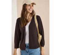 Veste ouverte en couleur unie avec manches 3/4