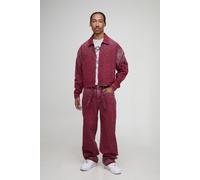 Veste oversize en jean à strass homme - rouge - XL, rouge