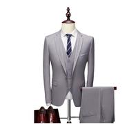 (Veste+Pantalon+Gilet+Chemises) Costume Homme - Mariage Business - Fit Grande VêTements Masculin - XHM406P3 - Gris M