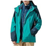 Veste Parka Femme hiver Imperméable Veste Légère à Capuche 3 En 1 Coupe Vent à Capuche Long Taille Veste De Pluie Longue Pour Femme Manteau à Capuche Coupe-Vent Imperméable D'extérieur