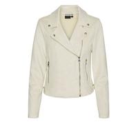 Veste perfecto écrue en suédine avec une coupe droite et un col cranté XS
