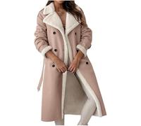 Veste Pilou Pilou Femme Chaud,Manteau décontracté à double couche et col montant pour femme, veste synthétique pour une superposition élégante