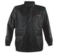 Veste Pluie Nylon 100% Etanche Capuche Reflechissant Moto Motard Sport Noir 3XL